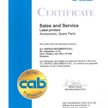 Certificat CAB